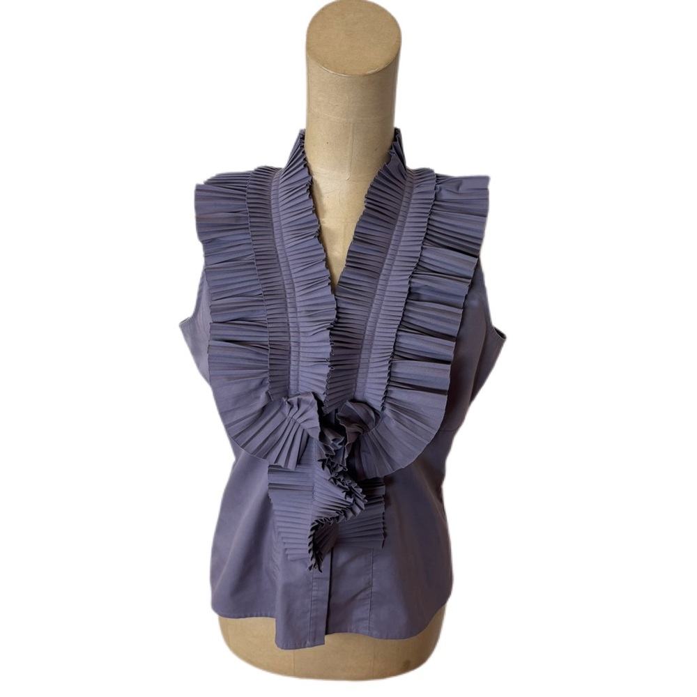 NWT! mais il est ou le soleil Purple Ruffle Tank With Cuffs Size 40